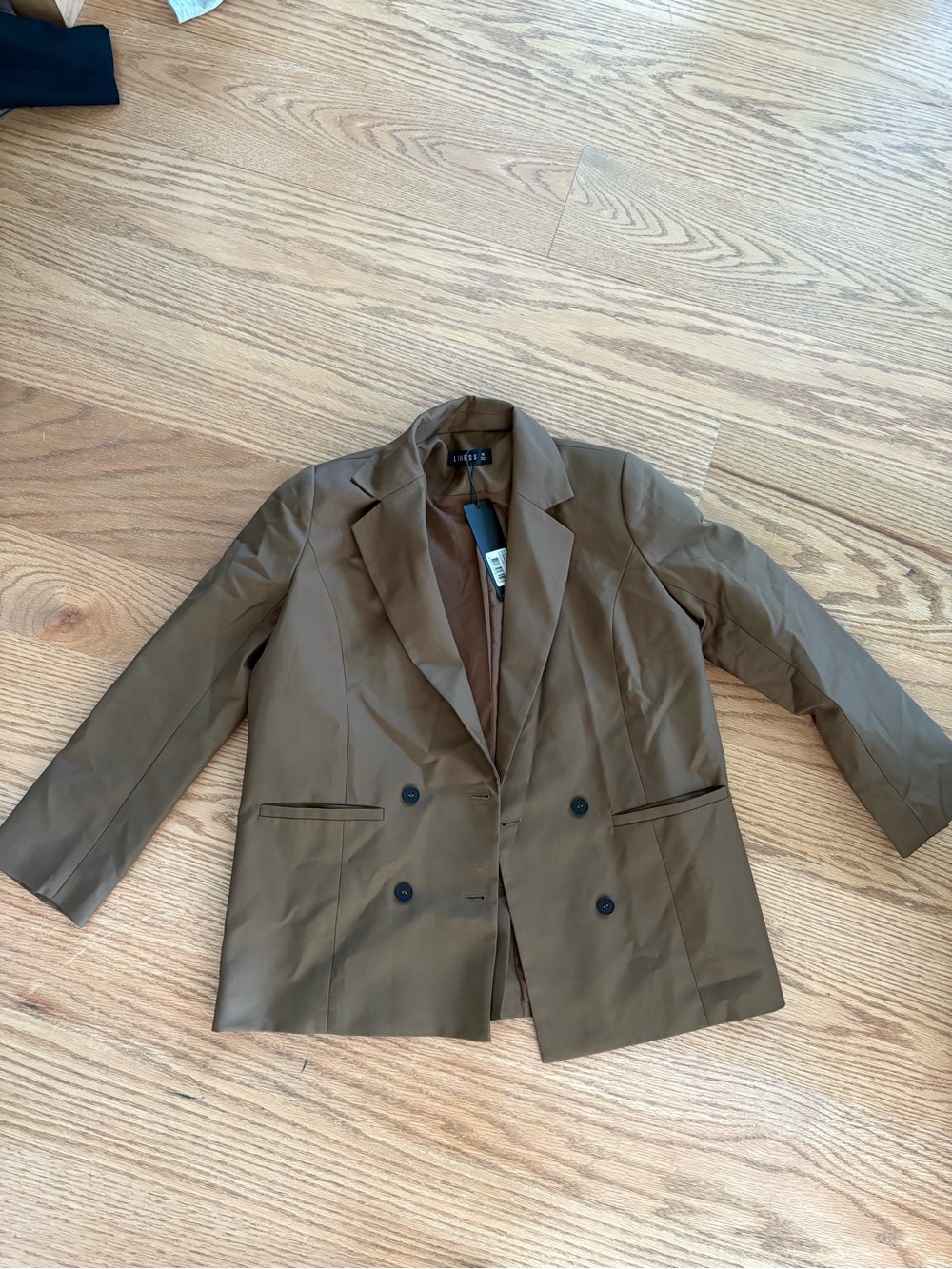 Lioness Oversized Brown Double-Breasted Blazer